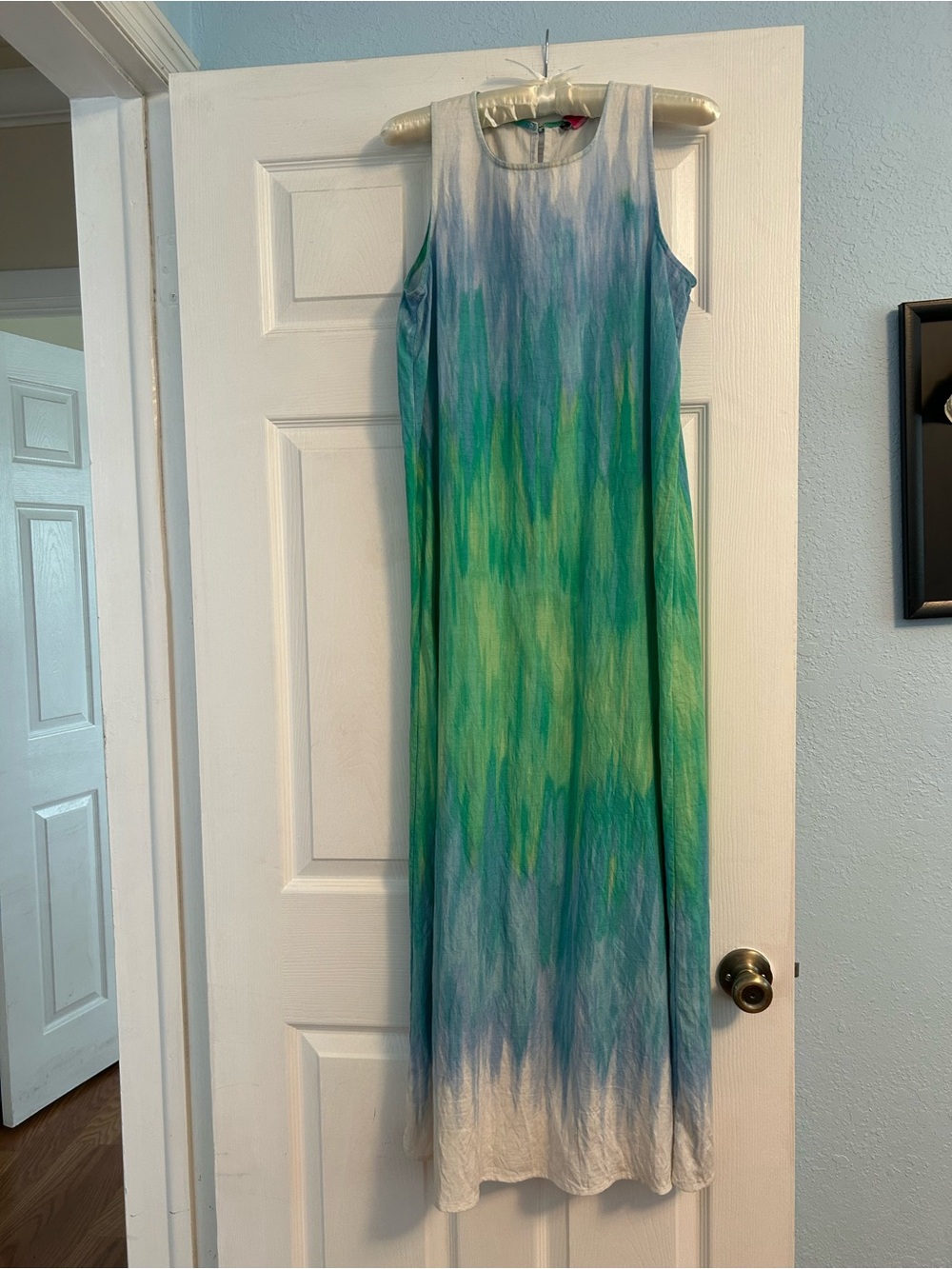 Vince Camuto Sleeveless Blue & Green Ombre Maxi Dress